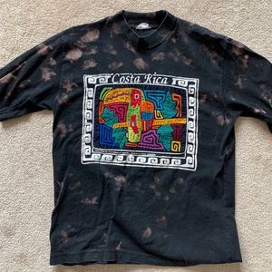 costa rica embroidered tie-dye oversized tee